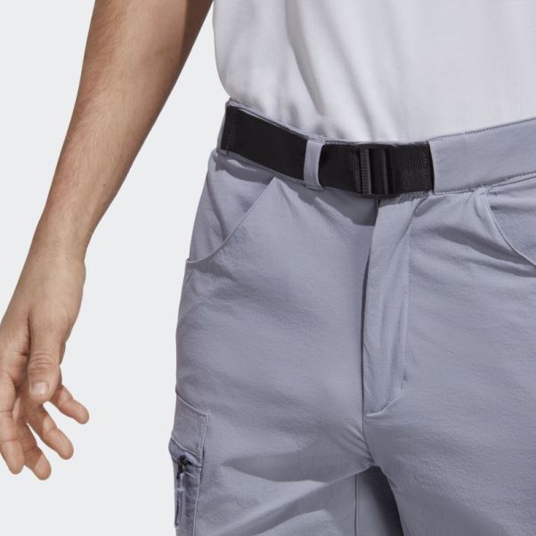 Adidas Terrex Utilitas Randonnée Zip-off Bas De Survêtement Argent Violet