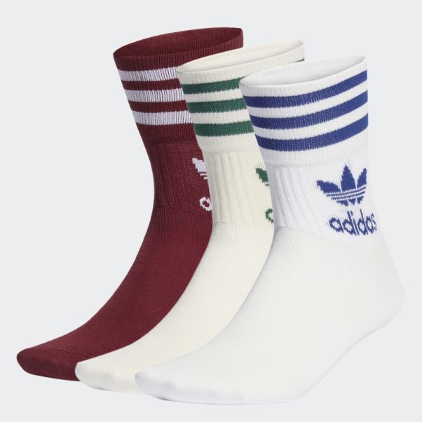 Chaussettes Mi-hautes Adidas Blanches - 3 Paires