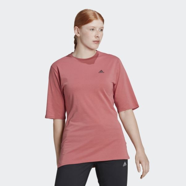 Run Icons Made With Nature T-shirt De Course Rouge Adidas