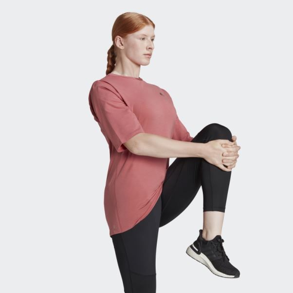Run Icons Made With Nature T-shirt De Course Rouge Adidas