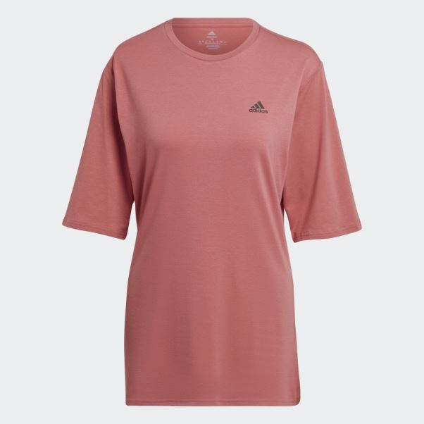 Run Icons Made With Nature T-shirt De Course Rouge Adidas