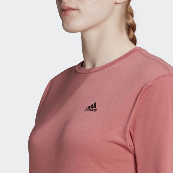 Run Icons Made With Nature T-shirt De Course Rouge Adidas