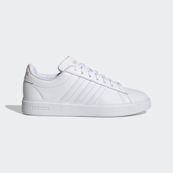 Adidas Grand Court Cloudfoam Lifestyle Court Confort Chaussures Or Métallique