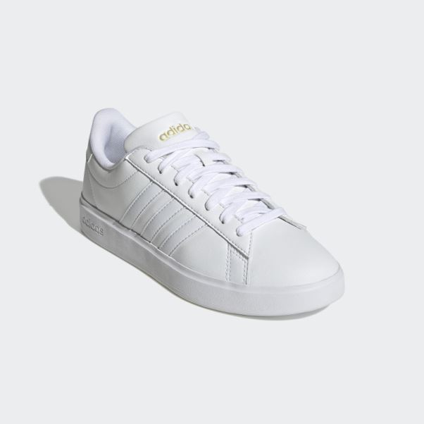 Adidas Grand Court Cloudfoam Lifestyle Court Confort Chaussures Or Métallique
