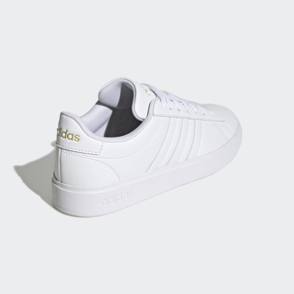 Adidas Grand Court Cloudfoam Lifestyle Court Confort Chaussures Or Métallique
