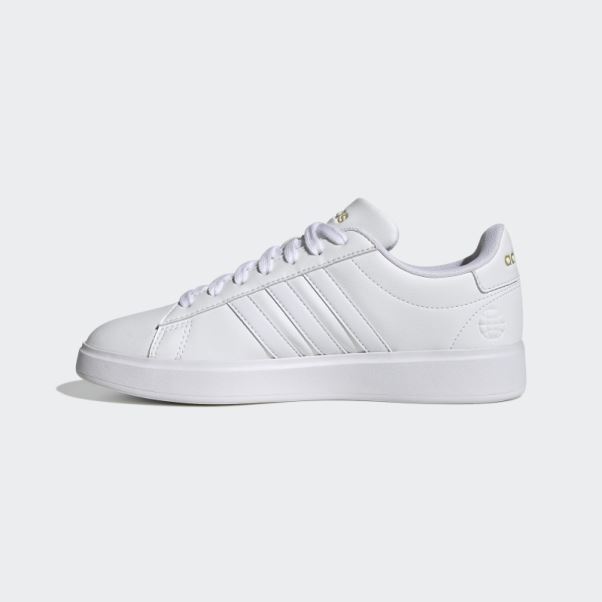 Adidas Grand Court Cloudfoam Lifestyle Court Confort Chaussures Or Métallique