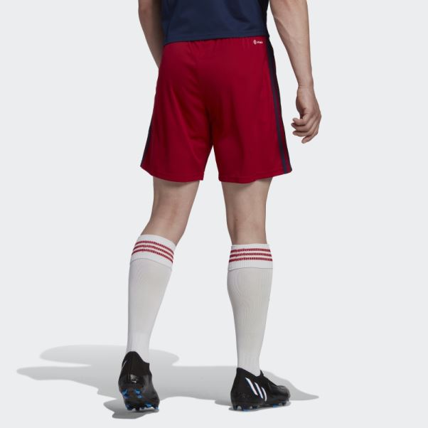 Victoire Rouge Short Ajax Amsterdam 22/23 Extérieur Adidas