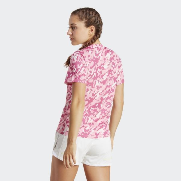 T-shirt De Running Camo Own The Run Adidas Rose