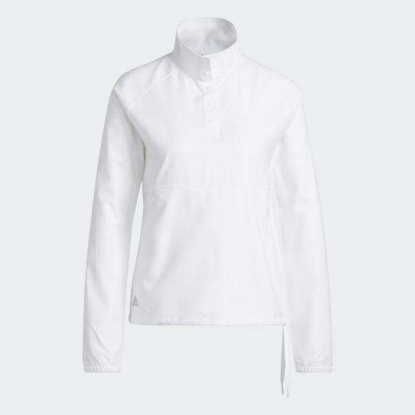 Pull Adidas Blanc Gaufré 1/4 Pressions