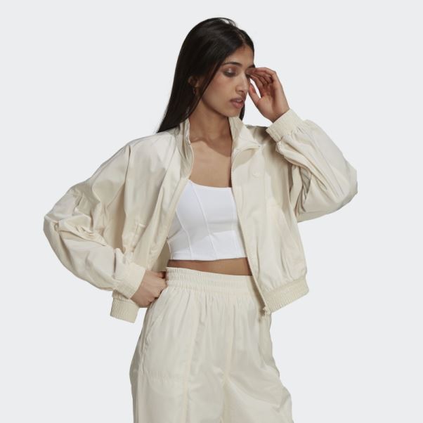 Adicolor Nylon Track Top Adidas Blanc