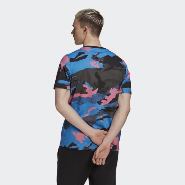 Camo Series T-shirt Imprimé Allover Adidas Bleu