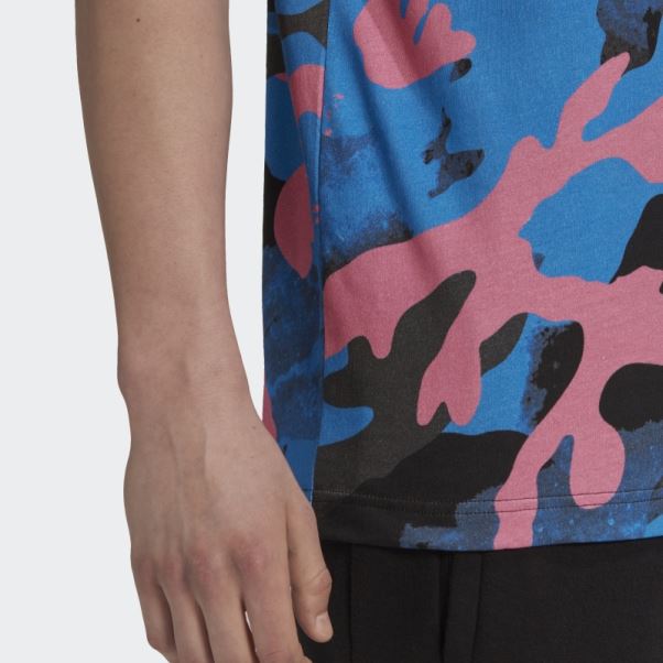 Camo Series T-shirt Imprimé Allover Adidas Bleu