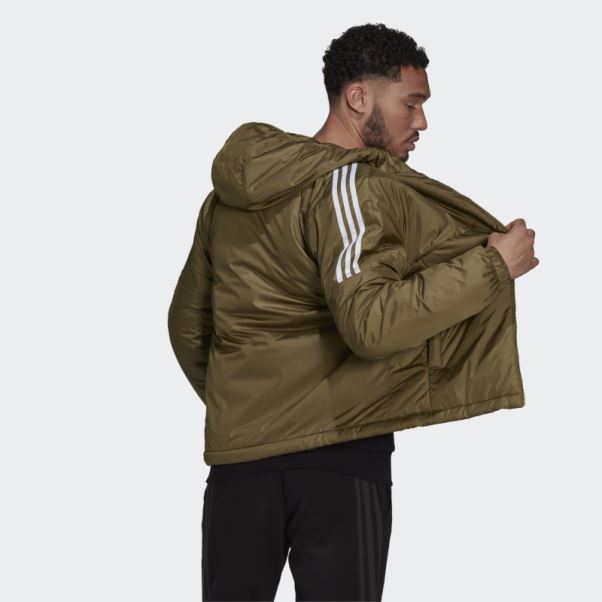 Veste à Capuche Isolée Adidas Essentials Olive