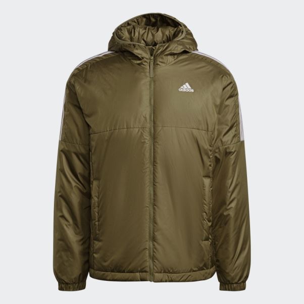 Veste à Capuche Isolée Adidas Essentials Olive