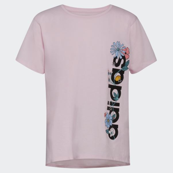 T-shirt Adidas Rose à Fente Longue (taille Allongée)