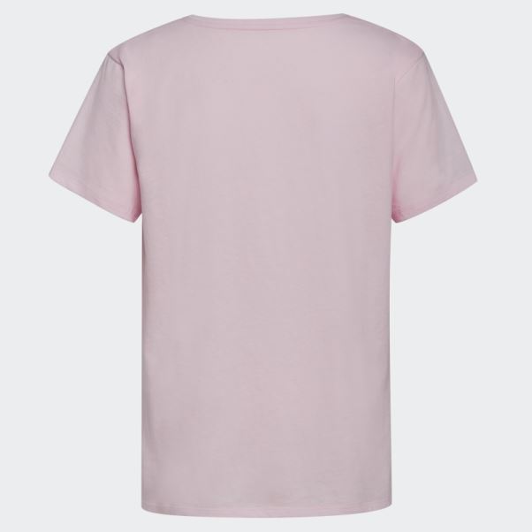 T-shirt Adidas Rose à Fente Longue (taille Allongée)