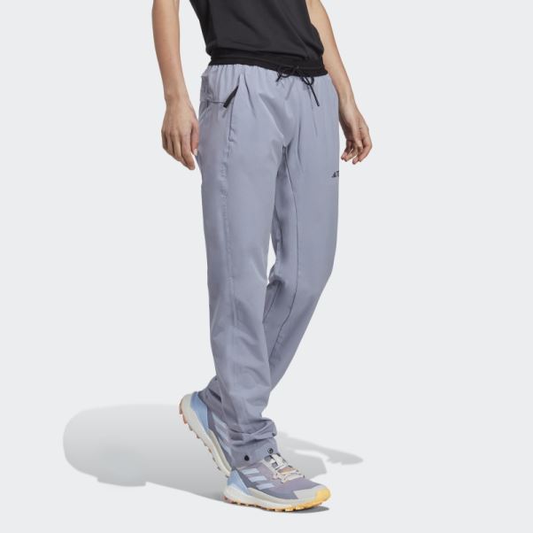 Pantalon De Randonnée Adidas Terrex Liteflex Violet Argent