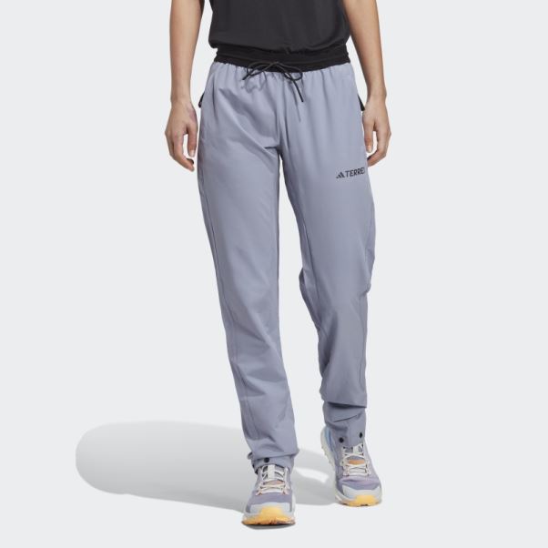 Pantalon De Survêtement De Randonnée Adidas Terrex Liteflex Violet Argent