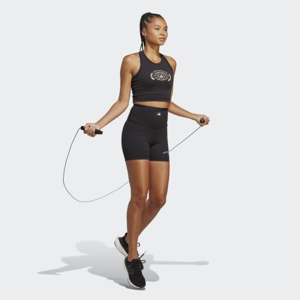 Adidas Sports Club Crop Débardeur Graphique Noir