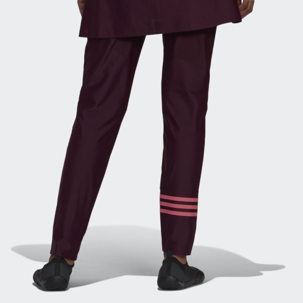 Pantalon De Bain 3 Bandes Adidas Bordeaux