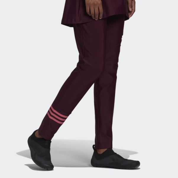 Pantalon De Bain 3 Bandes Adidas Bordeaux