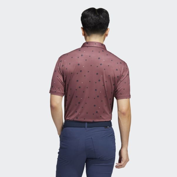 Polo Imprimé Ultimate365 Bordeaux Adidas