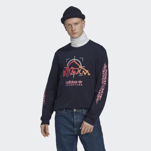 Encre Adidas Aventure Tour T-shirt à Manches Longues Mode