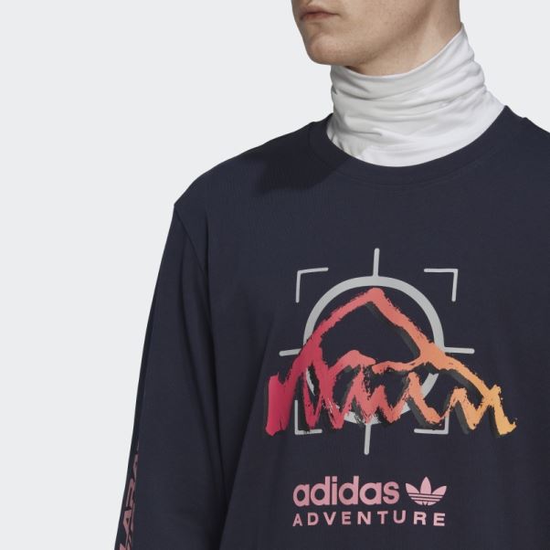 Encre Adidas Aventure Tour T-shirt à Manches Longues Mode