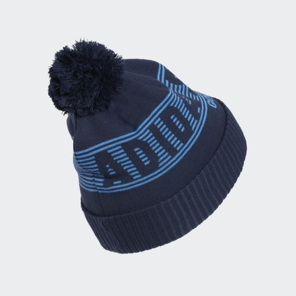 Adidas Golf Bonnet Pompon Bleu Marine