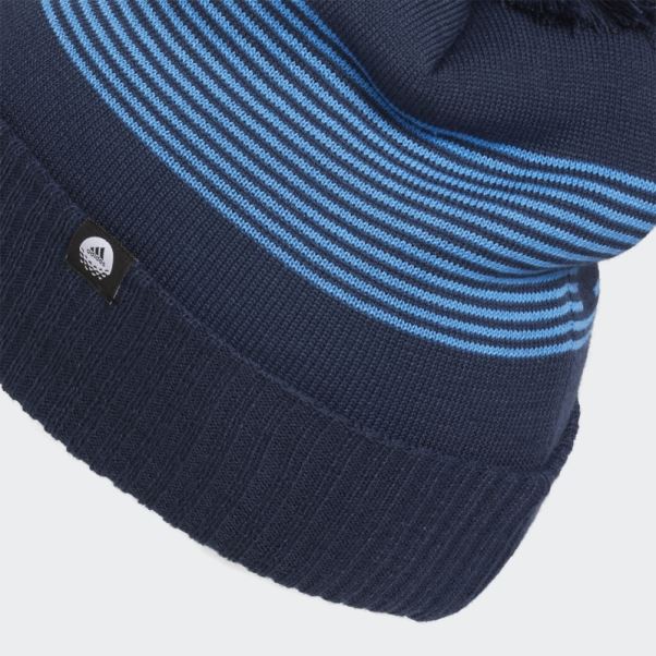 Adidas Golf Bonnet Pompon Bleu Marine