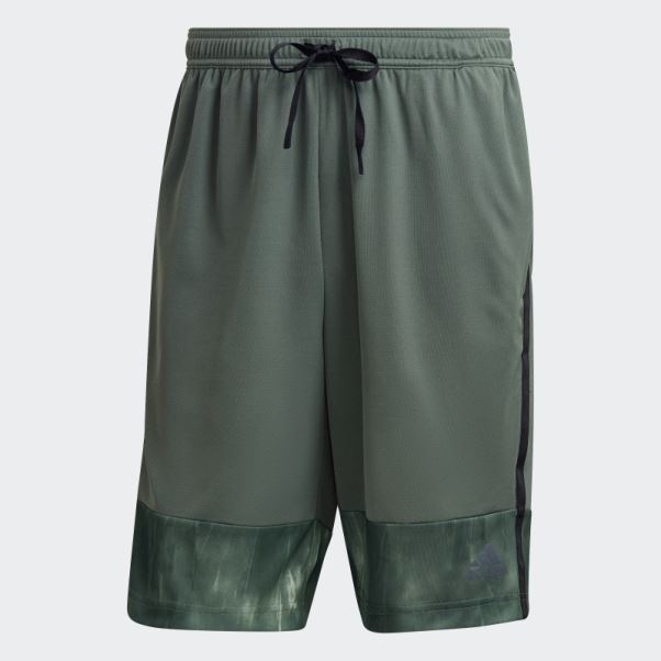 Vert Oxyde Adidas Aeroready Workout Short D'entraînement à Imprimé Craie