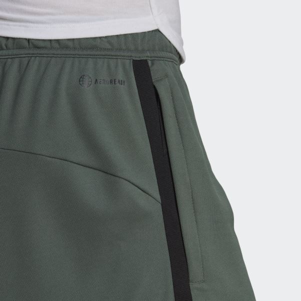 Vert Oxyde Adidas Aeroready Workout Short D'entraînement à Imprimé Craie