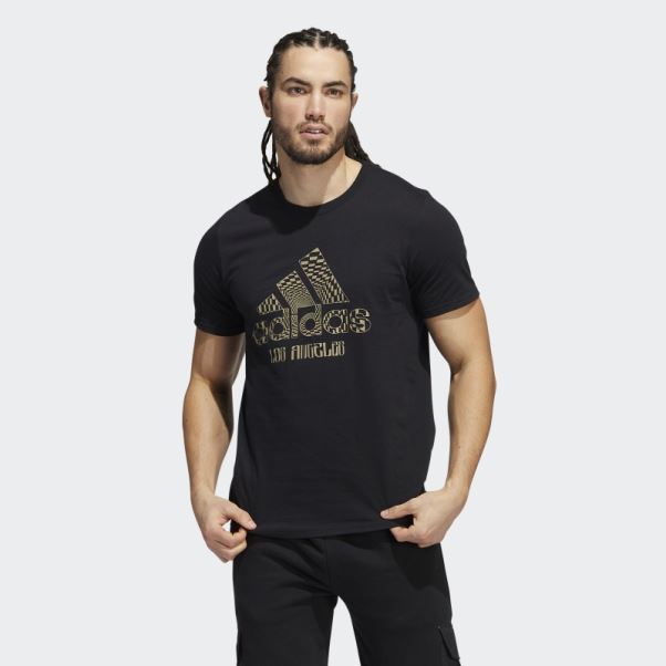 Adidas Los Angeles Logo T-shirt Graphique à Manches Courtes Noir