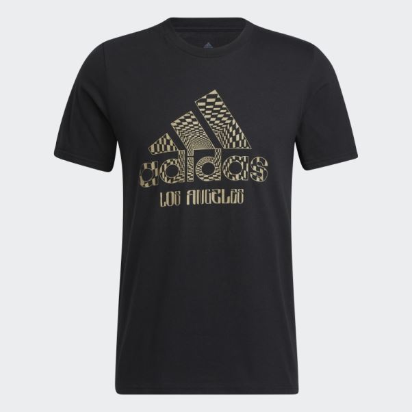 Adidas Los Angeles Logo T-shirt Graphique à Manches Courtes Noir