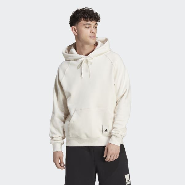 Sweat à Capuche Adidas Lounge Fleece Blanc
