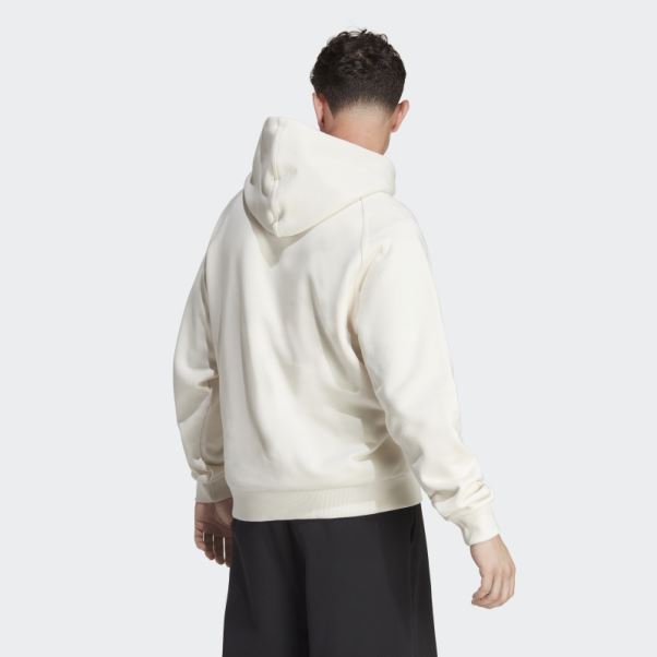Sweat à Capuche Adidas Lounge Fleece Blanc