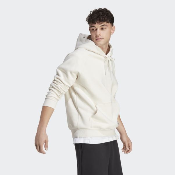 Sweat à Capuche Adidas Lounge Fleece Blanc