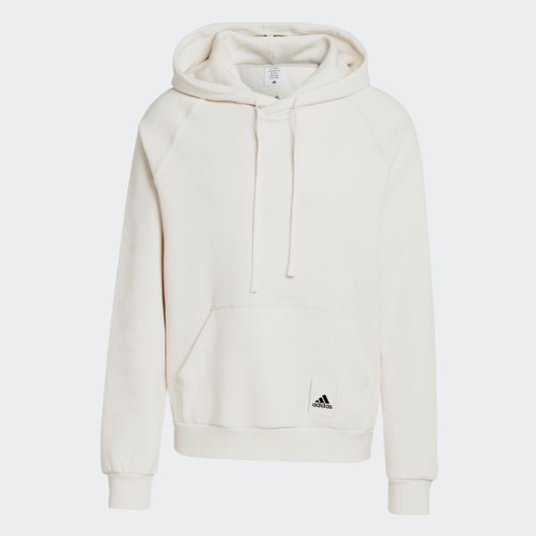 Sweat à Capuche Adidas Lounge Fleece Blanc