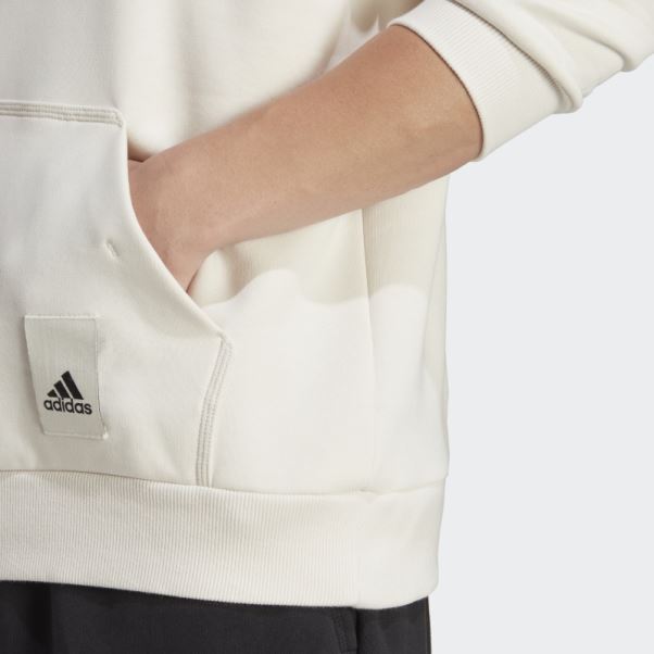 Sweat à Capuche Adidas Lounge Fleece Blanc