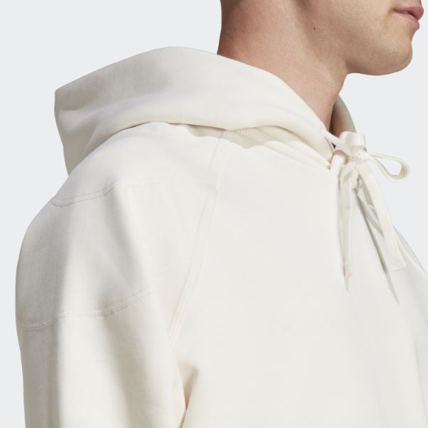 Sweat à Capuche Adidas Lounge Fleece Blanc