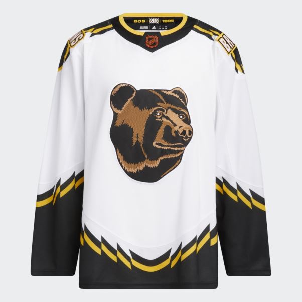 Bruins Authentique Reverse Retro Wordmark Maillot Blanc Adidas