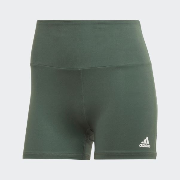 Legging Court Taille Haute Yoga Essentials Vert Oxyde Adidas