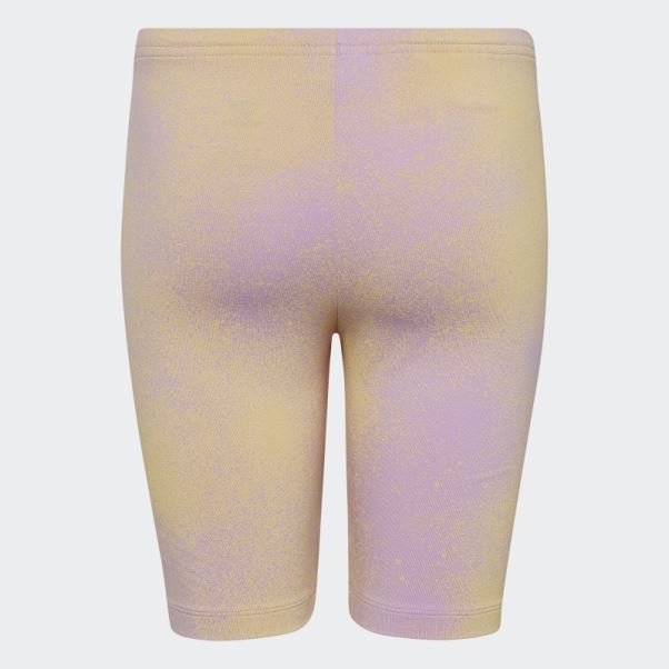 Short Cycliste Imprimé Graphique Lilas Adidas