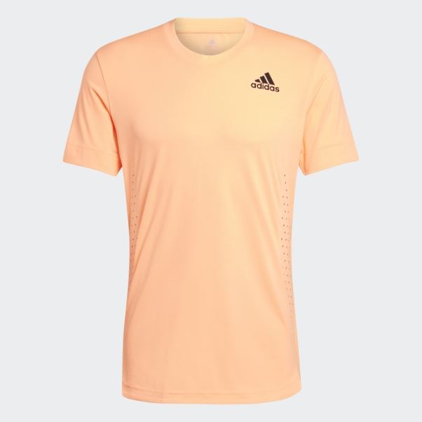 Tee Shirt New York Freelift Tennis Orange Adidas