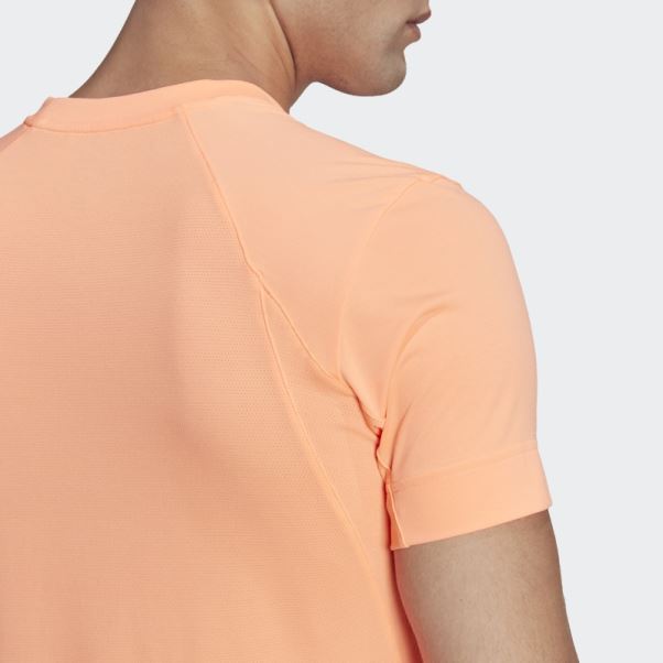 Tee Shirt New York Freelift Tennis Orange Adidas