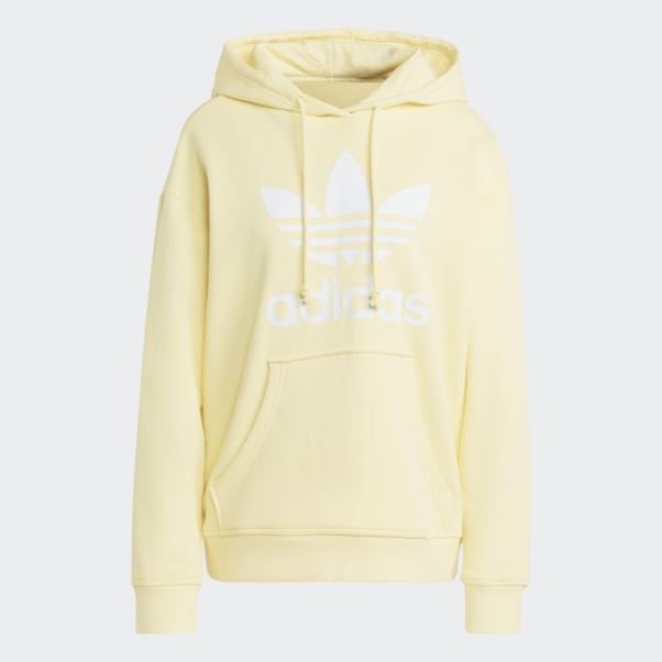 Sweat à Capuche Trèfle Adidas Jaune