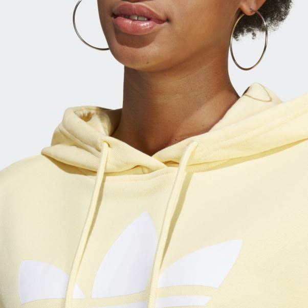 Sweat à Capuche Trèfle Adidas Jaune
