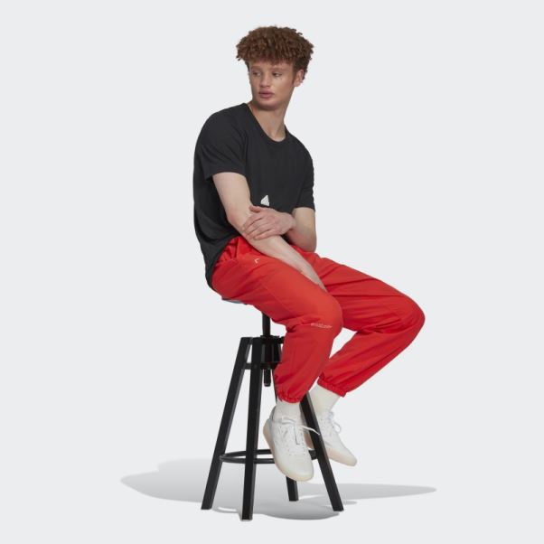 Adidas Pantalon Tissé Rouge