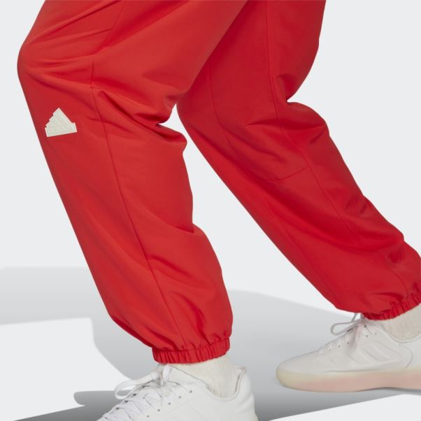 Adidas Pantalon Tissé Rouge