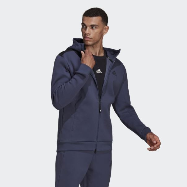 Adidas Z.n.e. Sweat à Capuche Sportswear Marine Chaud